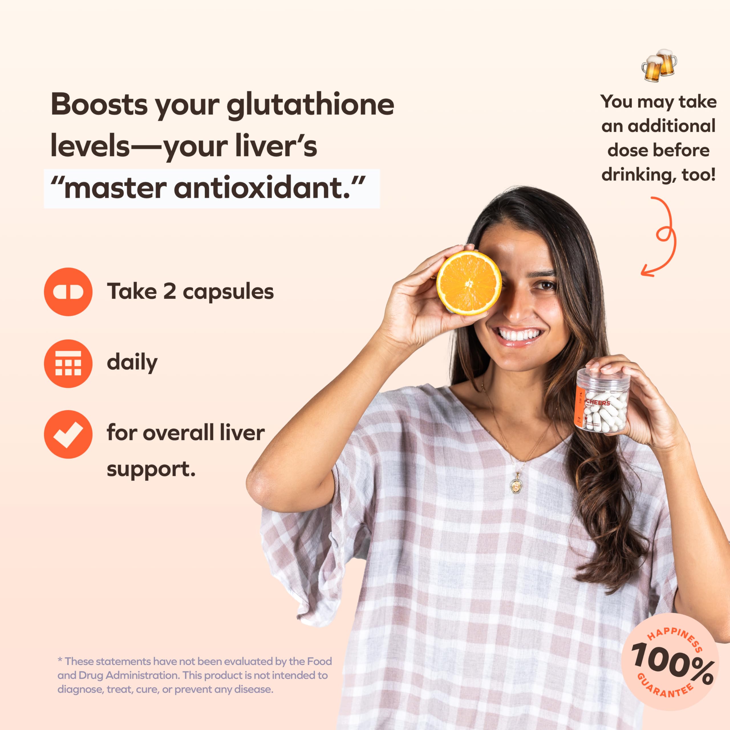 Cheers Protect Milk Thistle Supplement side view showing capsule count