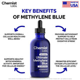 Chemist Labs Methylene Blue 1% Liquid Supplement label close-up
