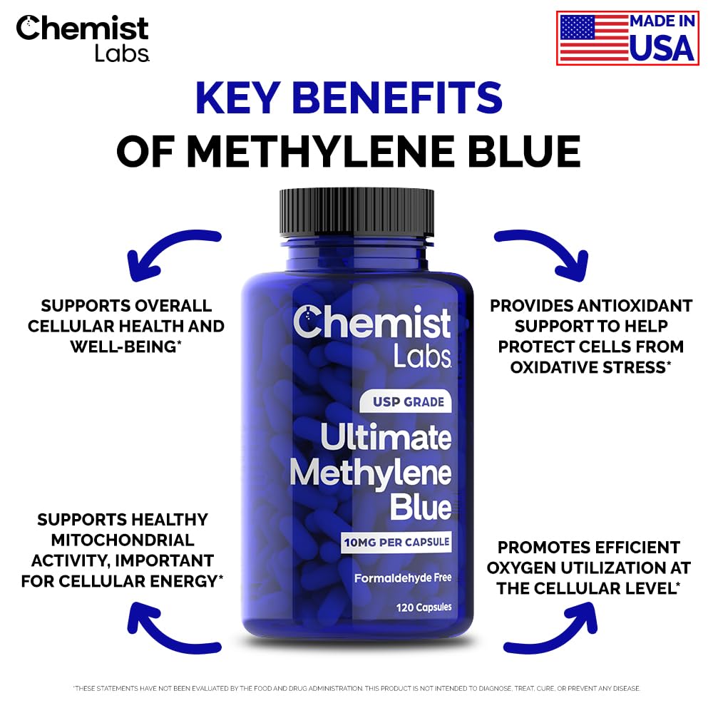 Chemist Labs Methylene Blue Supplement bottle side view