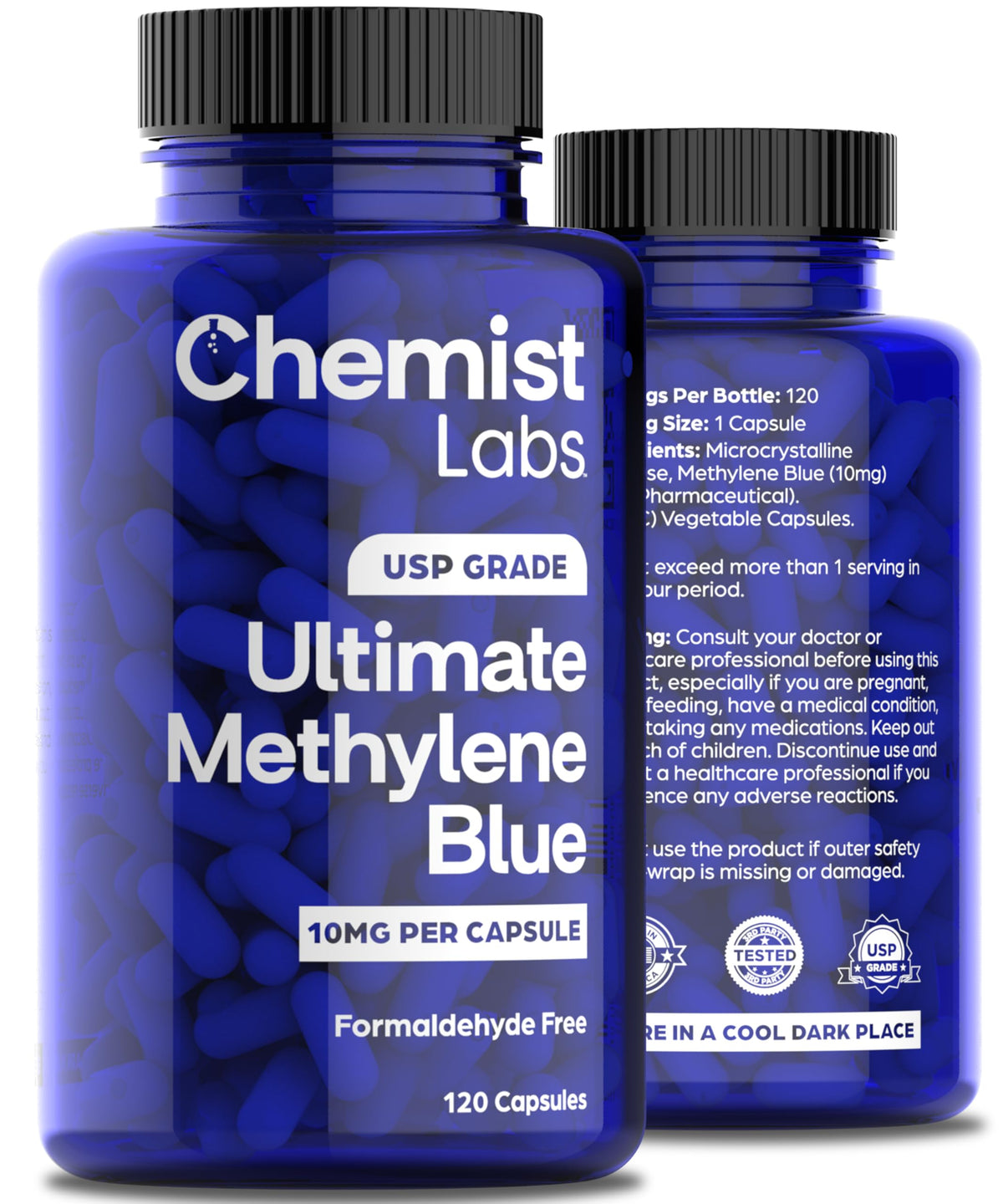 Chemist Labs Methylene Blue Supplement capsule bottle front view