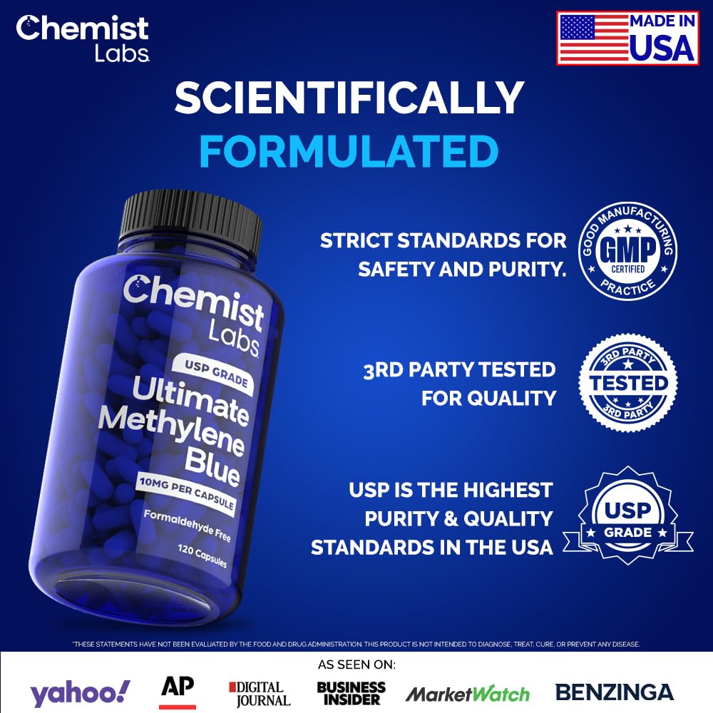Chemist Labs Methylene Blue Supplement capsules close-up