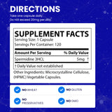 Chemist Labs Spermidine Supplement 100x Formula bottle with a calendar for daily use