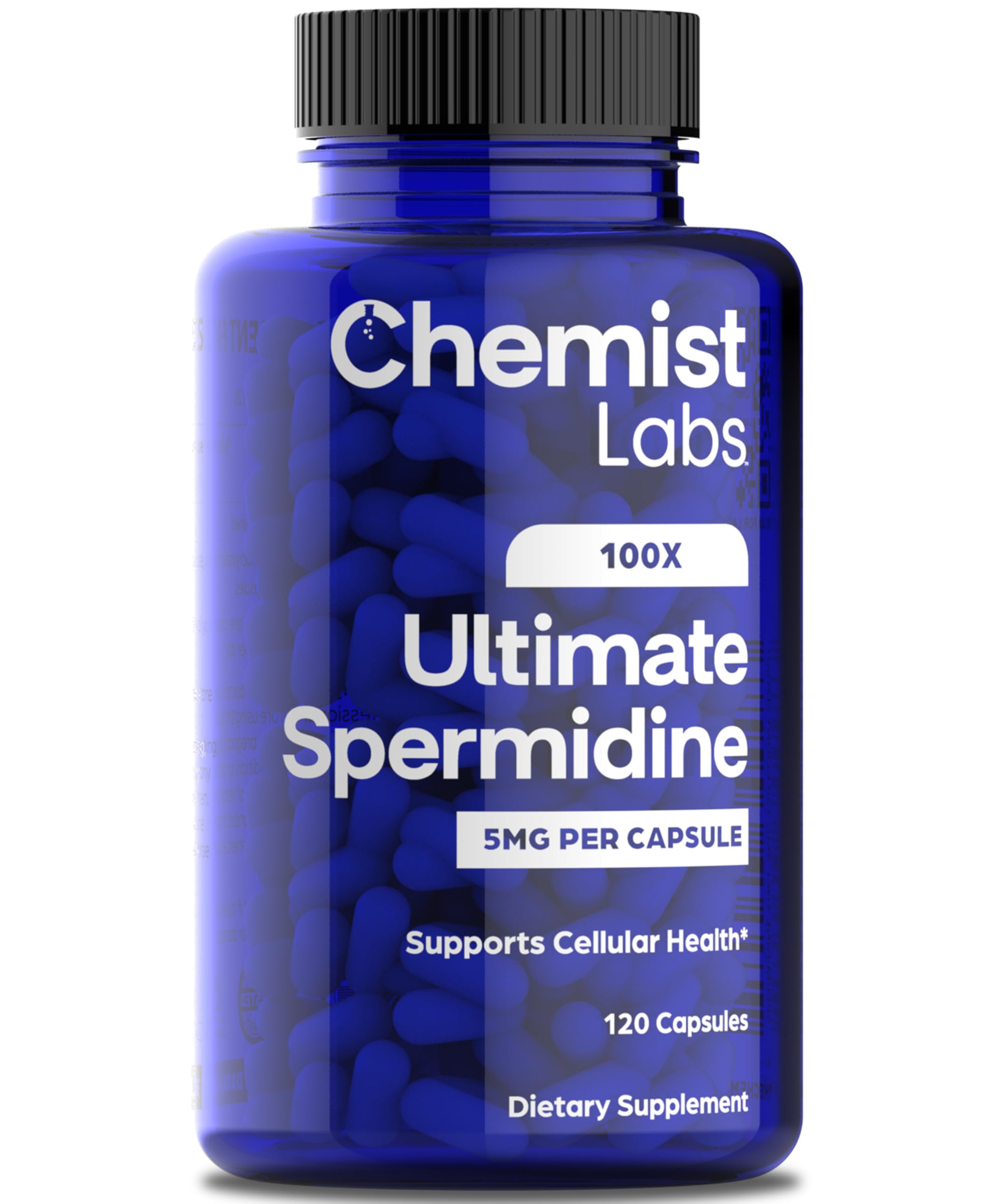 Chemist Labs Spermidine Supplement 100x Formula front view of the bottle