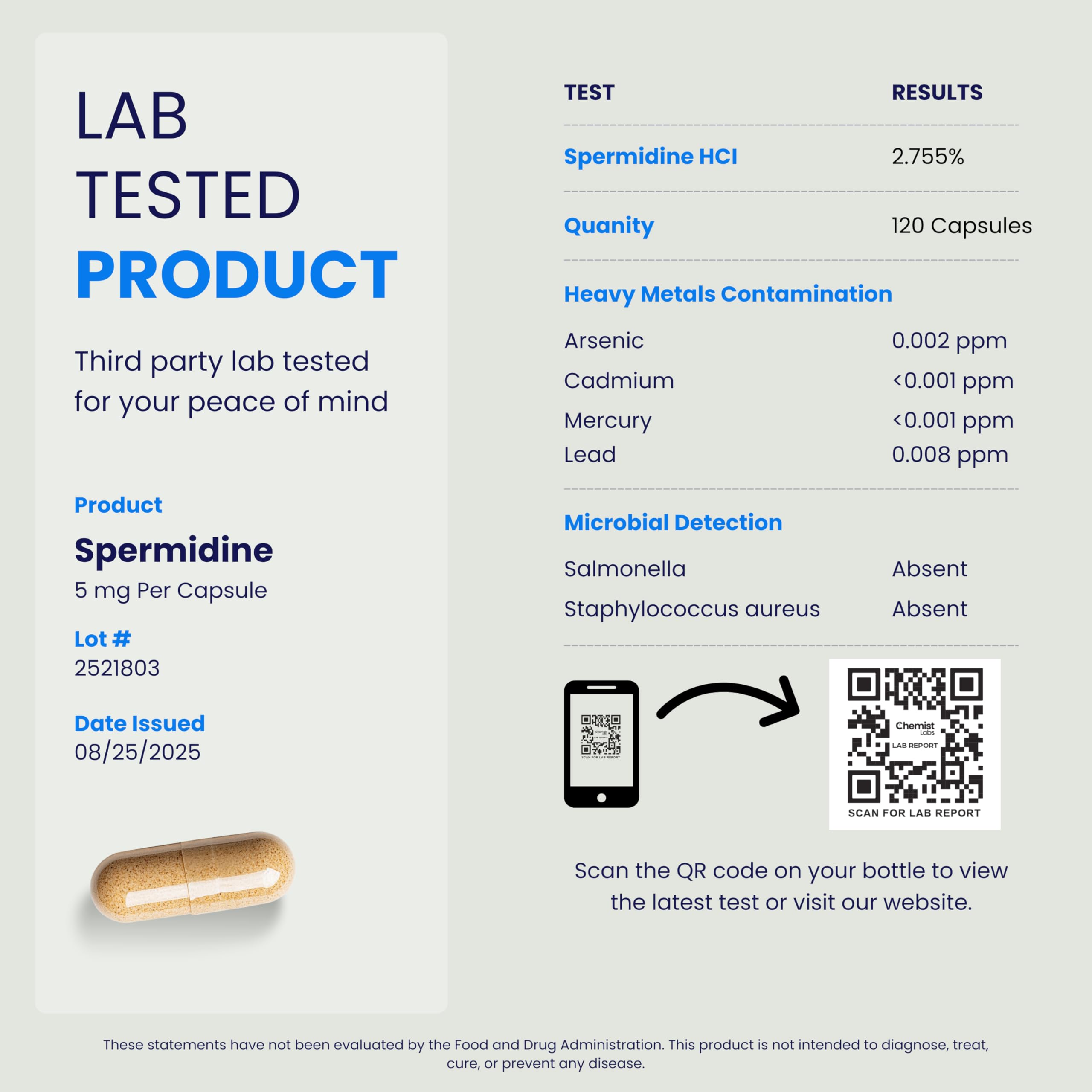 Chemist Labs Spermidine Supplement 100x Formula in a wellness setting