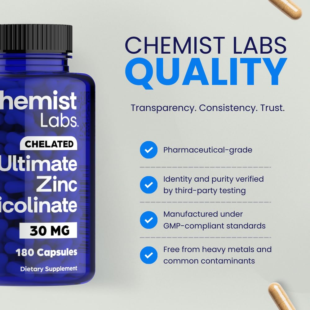 Chemist Labs Zinc Picolinate Supplement 30mg lifestyle shot