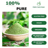 Chérie Sweet Heart Organic Moringa & Spirulina Blend ingredients close-up