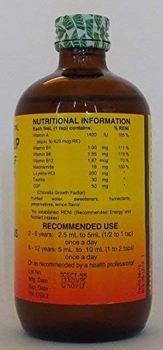 Cherifer Chlorella Growth Factor Supplement 490g back view