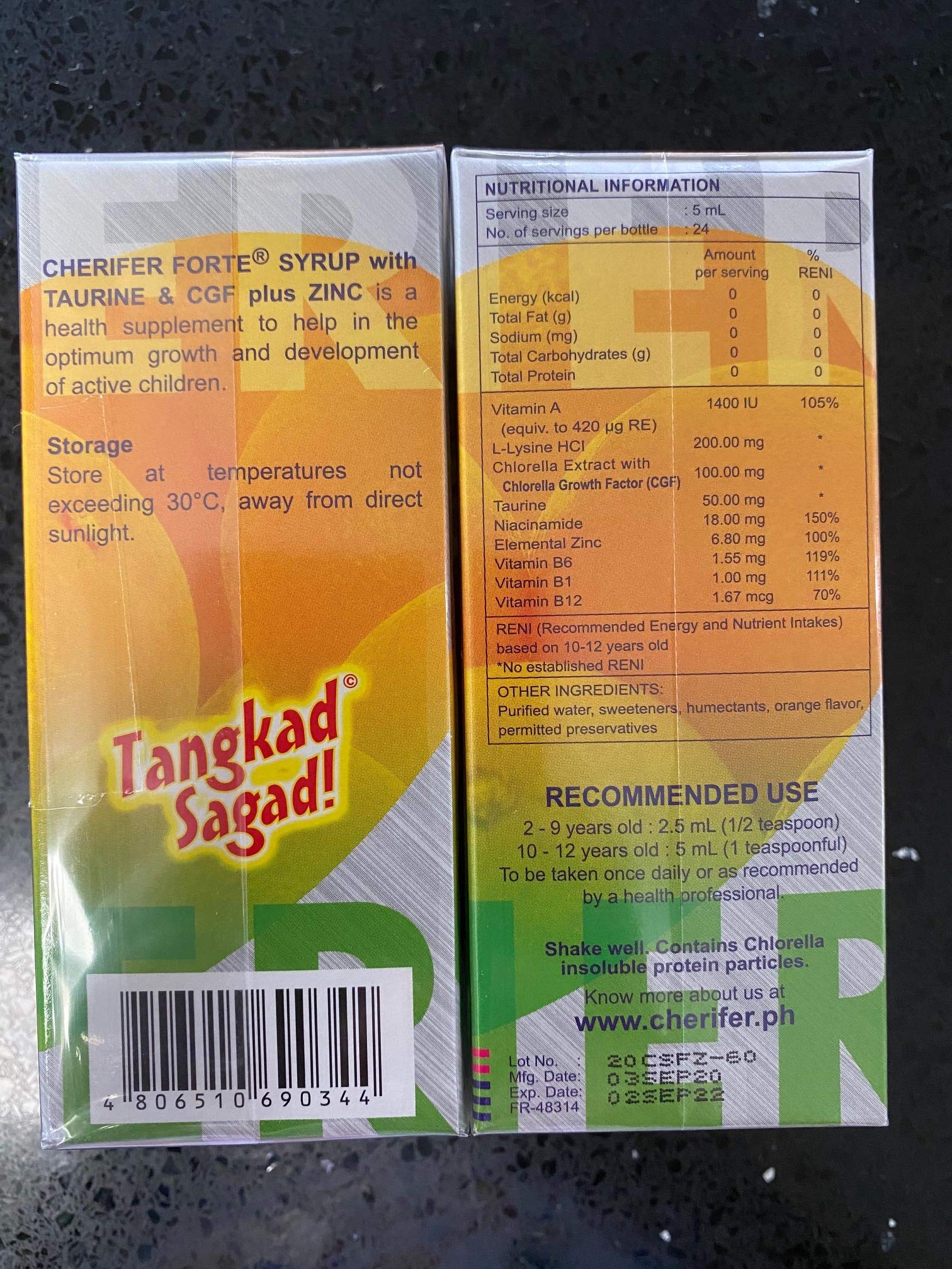 Cherifer Chlorella Growth Factor Supplement 499g packaging details