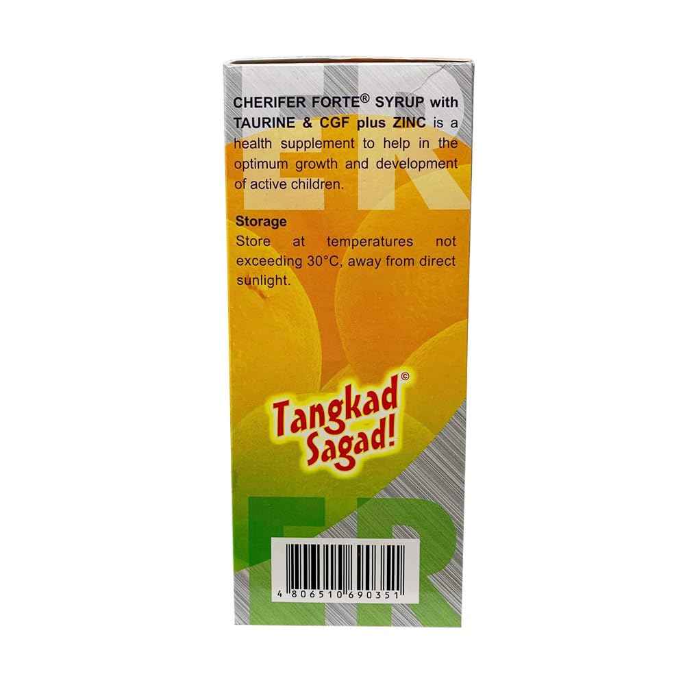 Cherifer Forte Syrup 481g back view showing ingredients
