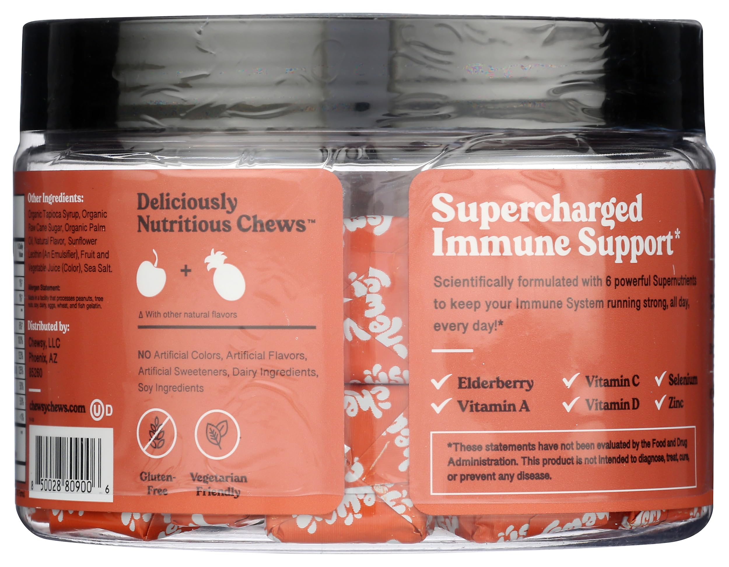 CHEWSY Fruity Chews showing soft texture and fruity colour