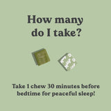 Chewsy Peaceful Sleep Chews on a nightstand