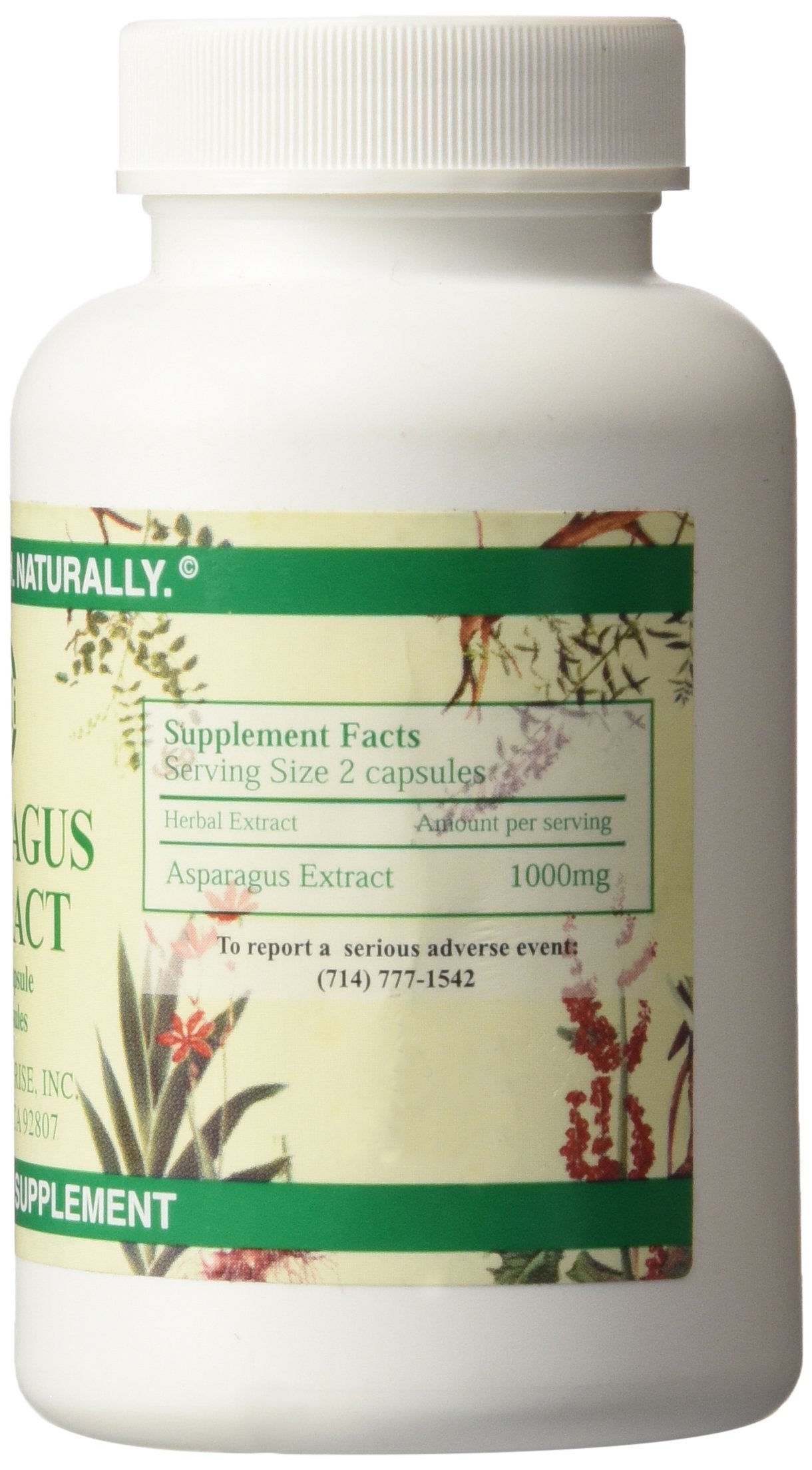 Chi's Enterprise Asparagus Extract bottle side view