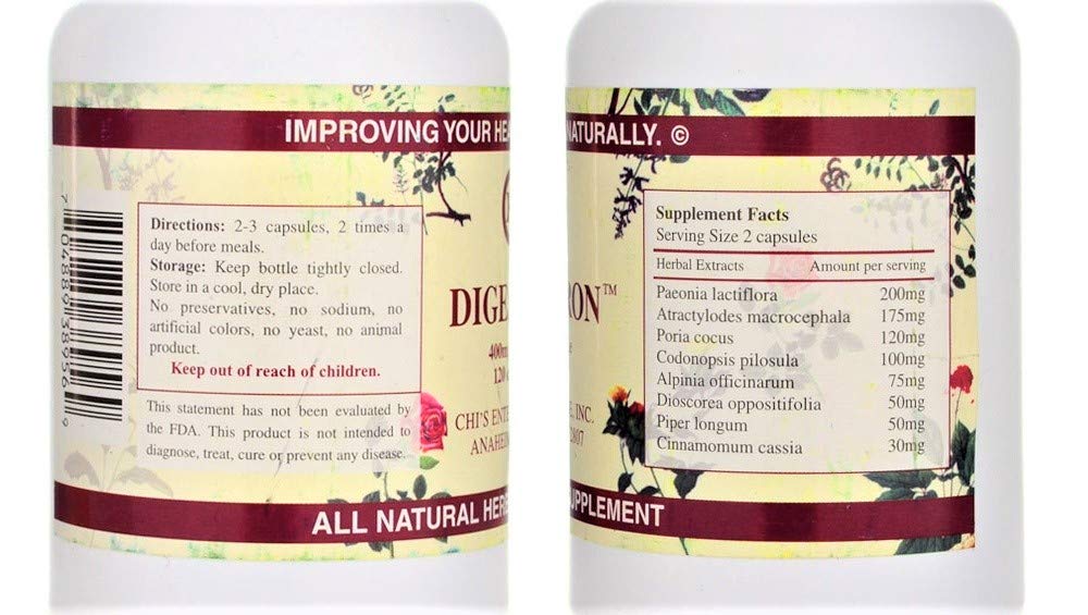 Chi's Enterprise daily 120 capsules bottle side view