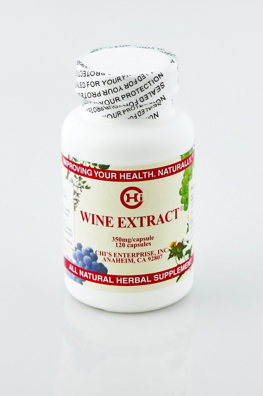 Chi's Enterprise Wine Extract 120 capsules front view