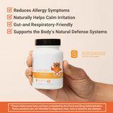 Child enjoying Serawise Quercetin chewable supplement