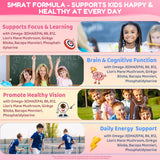 Child holding ELLAMENTZ Omega-3 Kids Gummies bottle