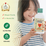 Child taking CHILDLIFE ESSENTIALS Calcium Liquid Supplement