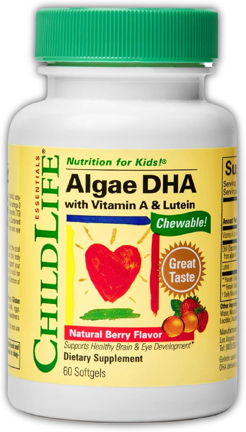 CHILDLIFE ESSENTIALS Algae DHA Chewable Softgels front view