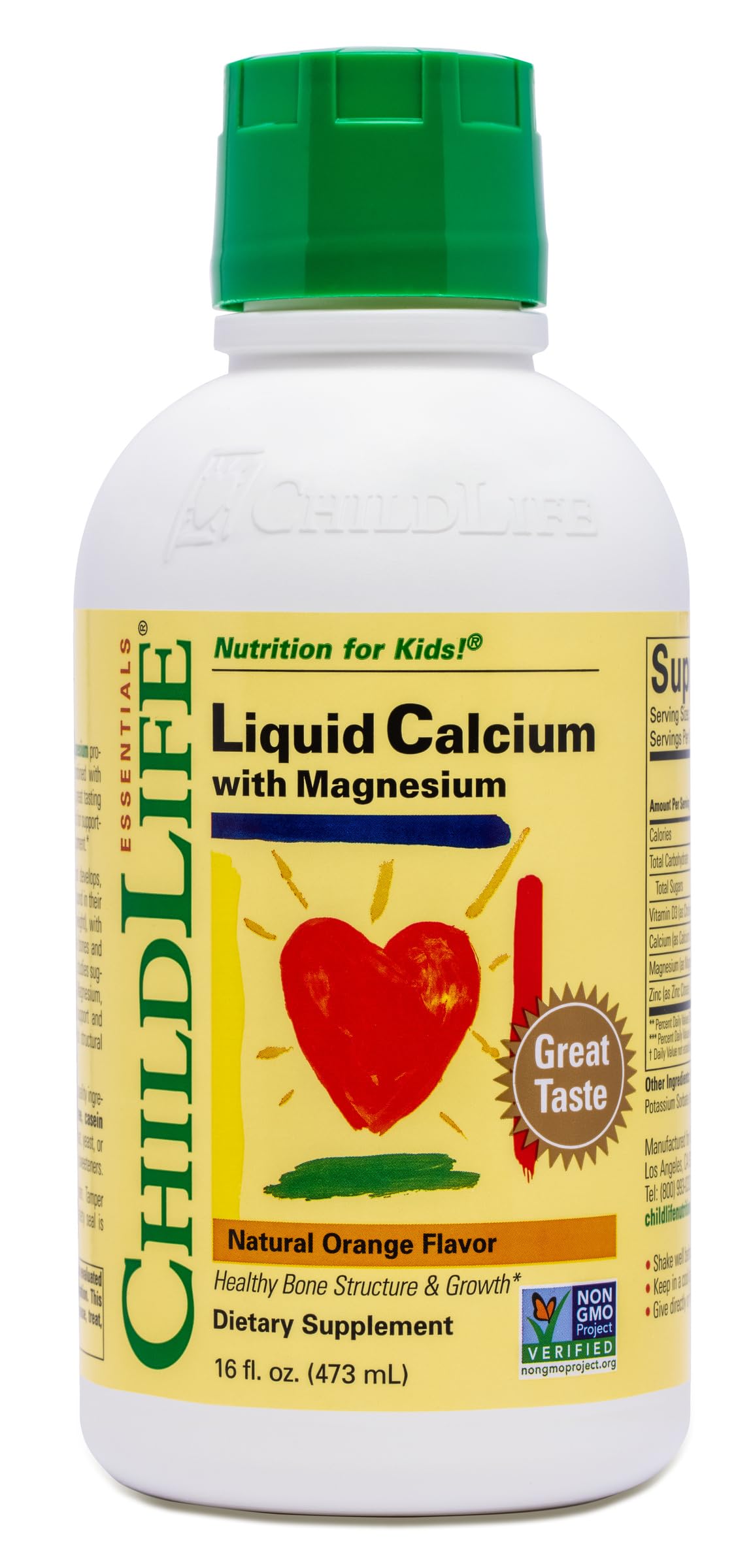 CHILDLIFE ESSENTIALS Calcium Liquid Supplement 16 fl. oz bottle front view
