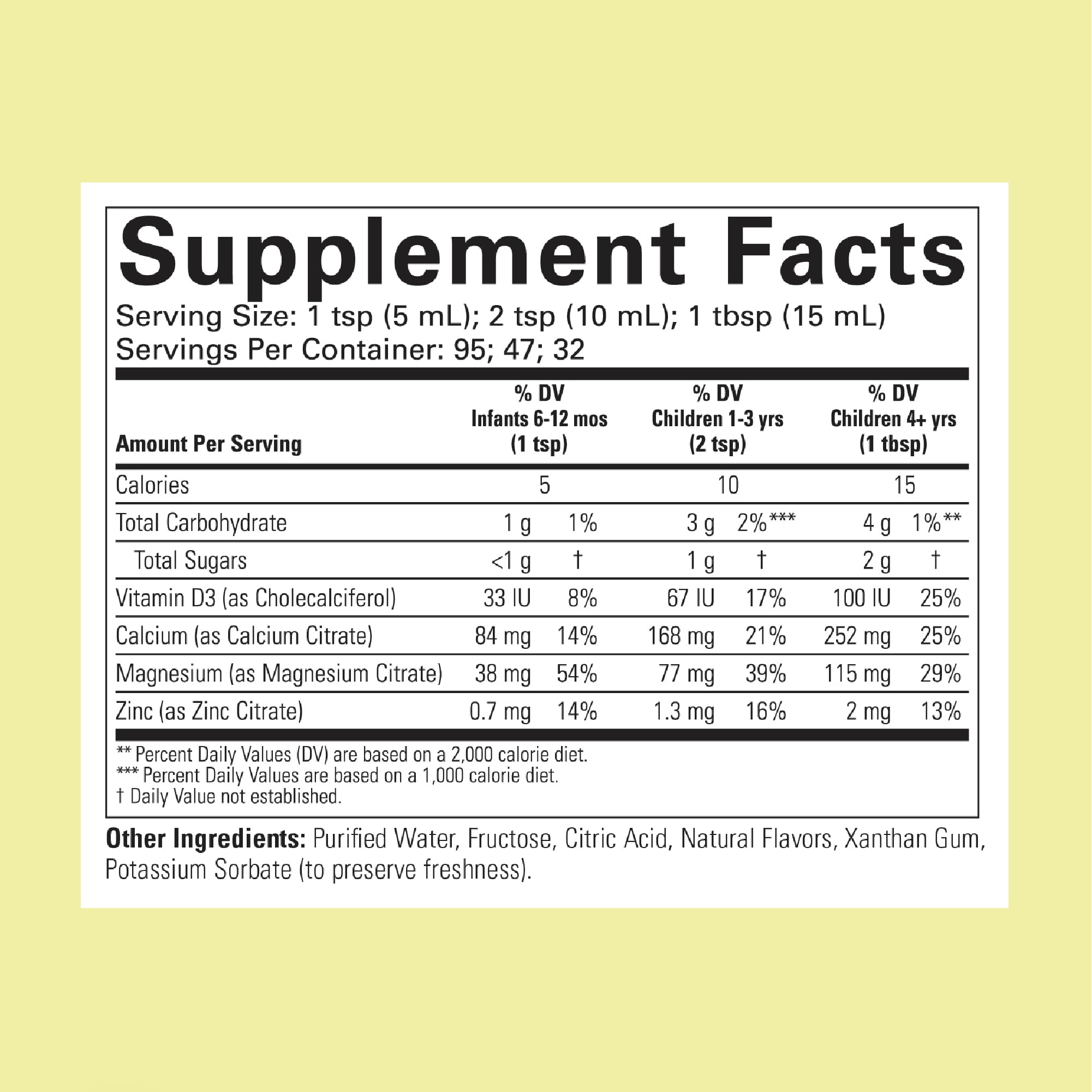 CHILDLIFE ESSENTIALS Calcium Supplement bottle with orange flavour