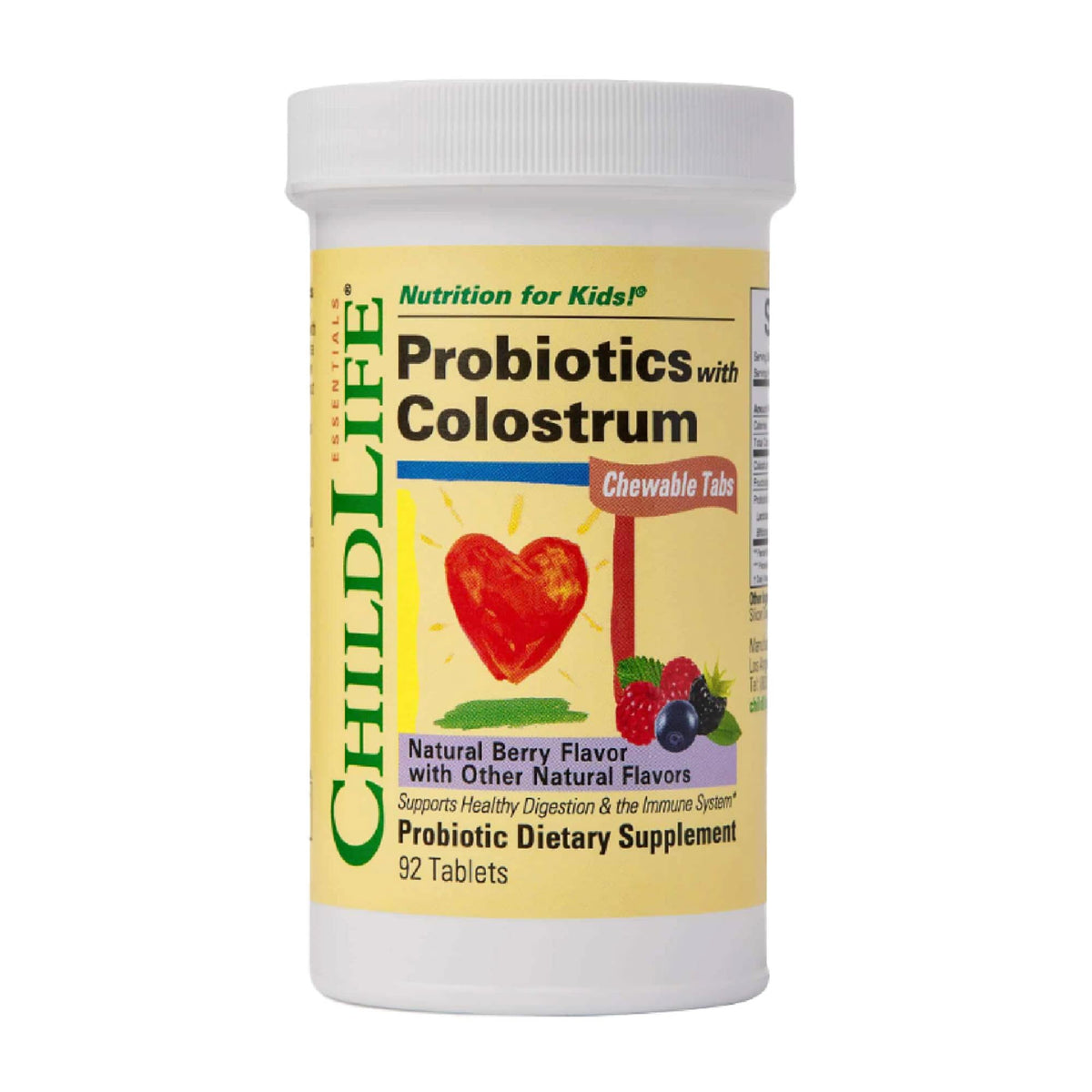 ChildLife Essentials ChildBiotics Probiotics with Colostrum 75g front view