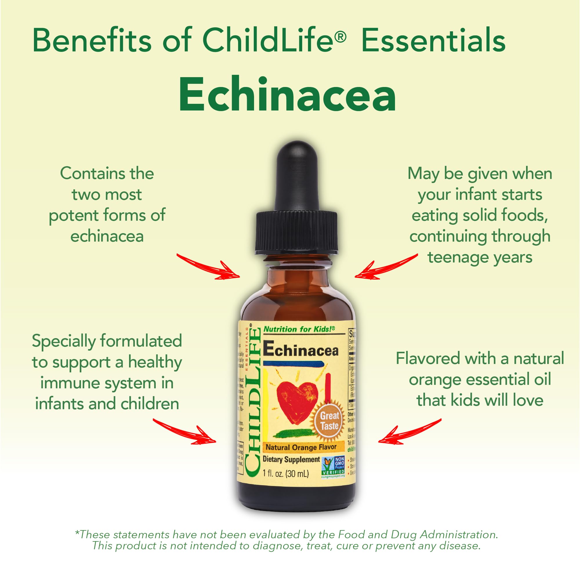 CHILDLIFE ESSENTIALS Echinacea for Kids 259g dosage instructions