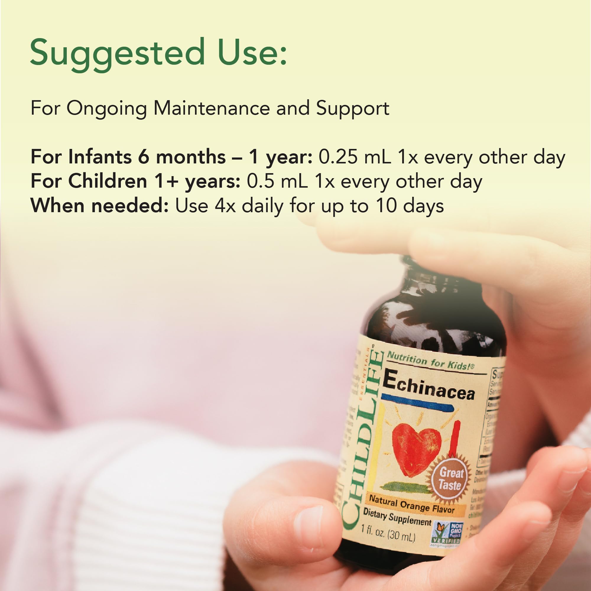 CHILDLIFE ESSENTIALS Echinacea for Kids 259g product label