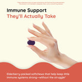 CHILDLIFE ESSENTIALS Elderberry SoftChew Gummies on a table