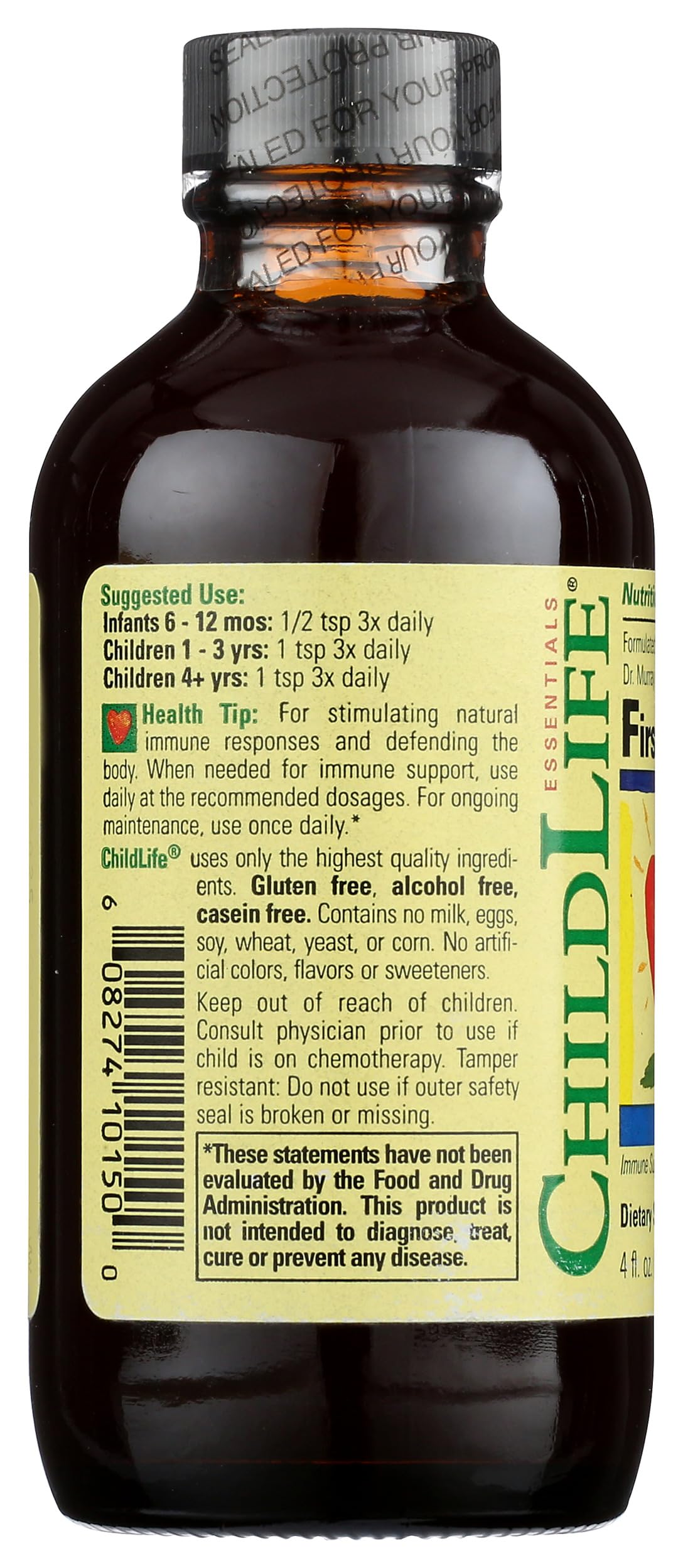 ChildLife Essentials First Defense daily wellness Formula bottle with cap