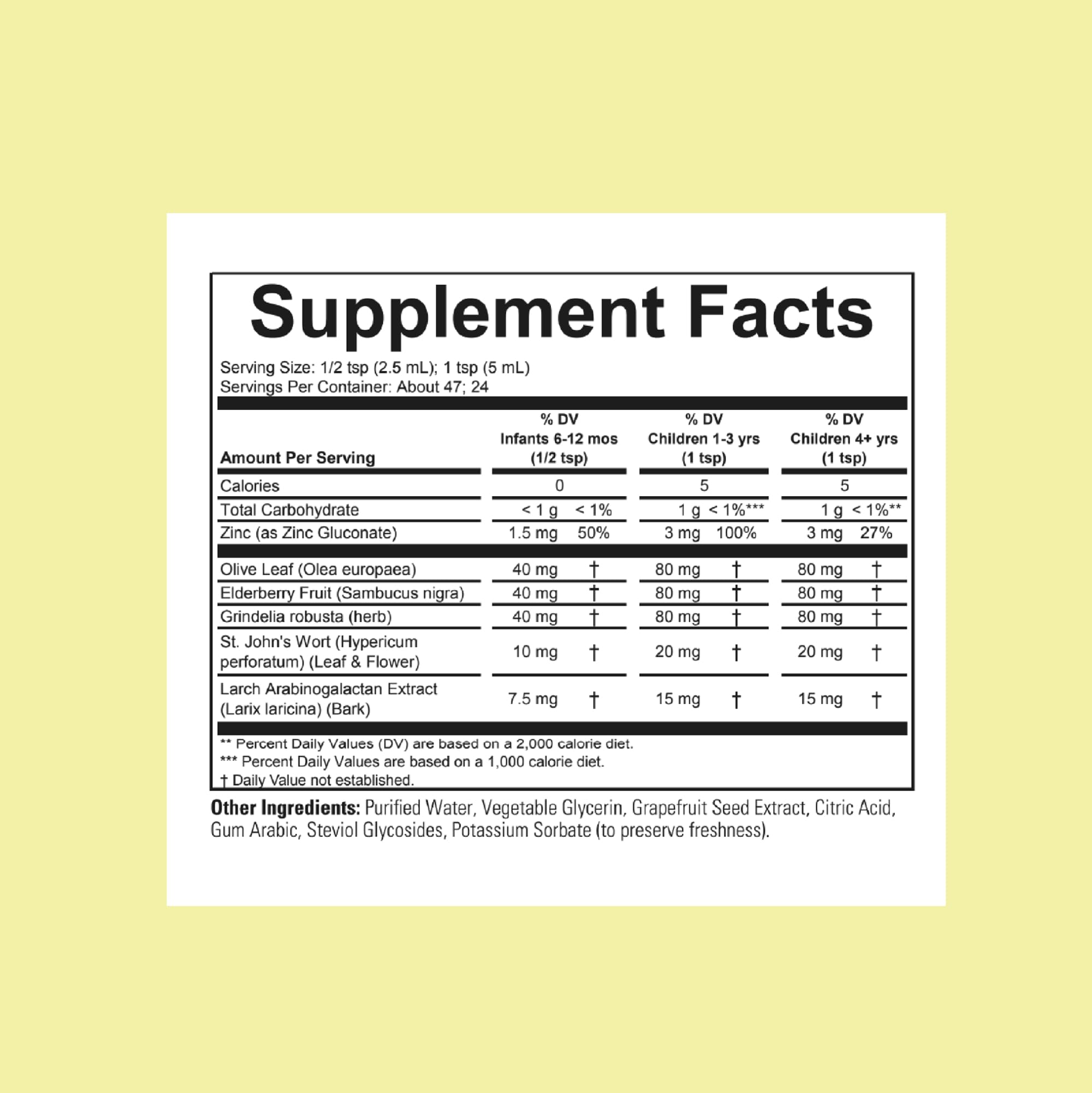 CHILDLIFE ESSENTIALS First Defense Liquid Multivitamin back view