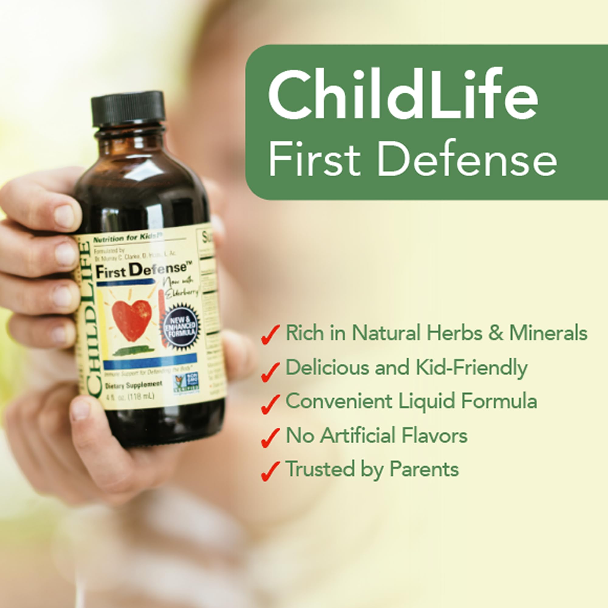 CHILDLIFE ESSENTIALS First Defense Liquid Multivitamin lifestyle scene with children
