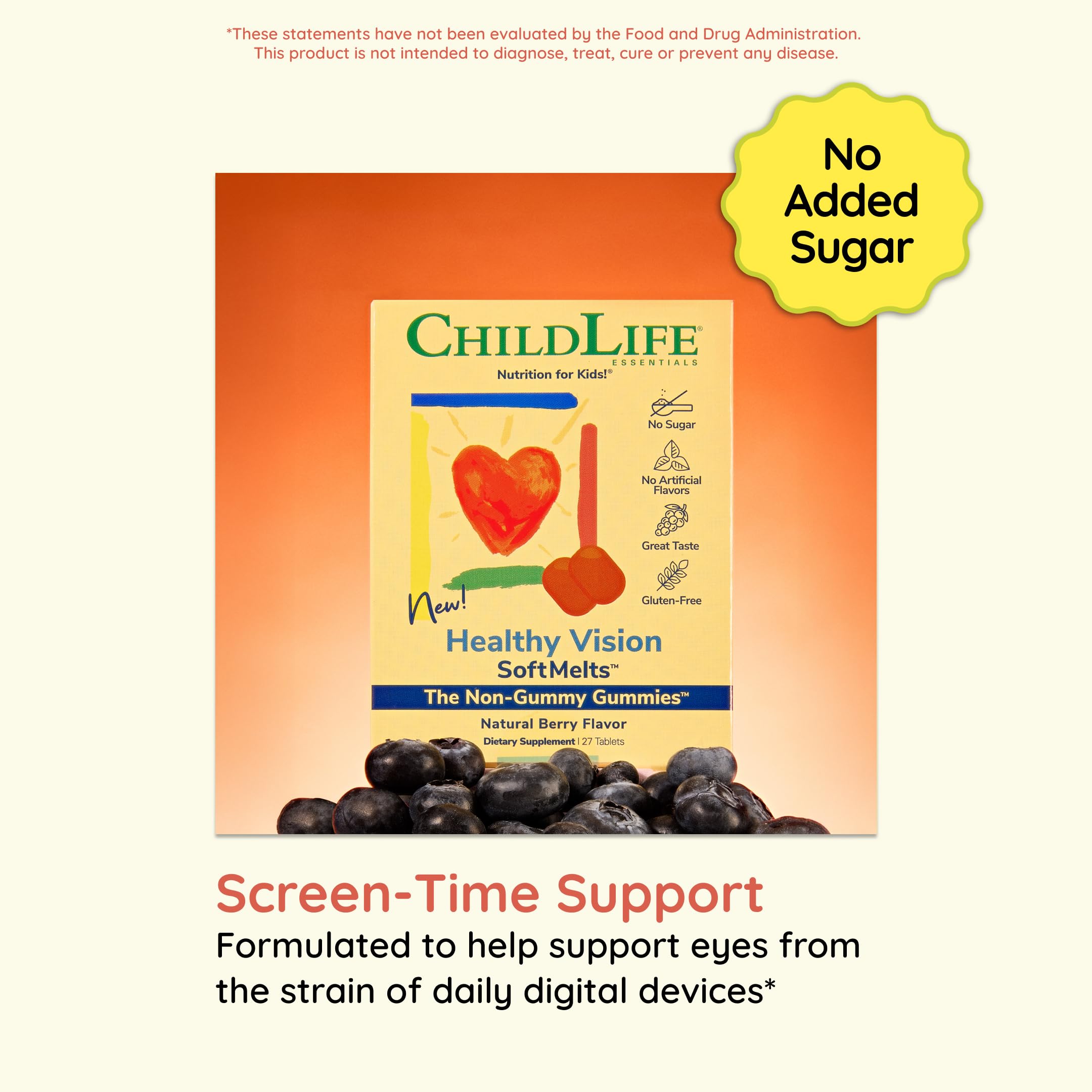 CHILDLIFE ESSENTIALS Healthy Vision Gummies on a table