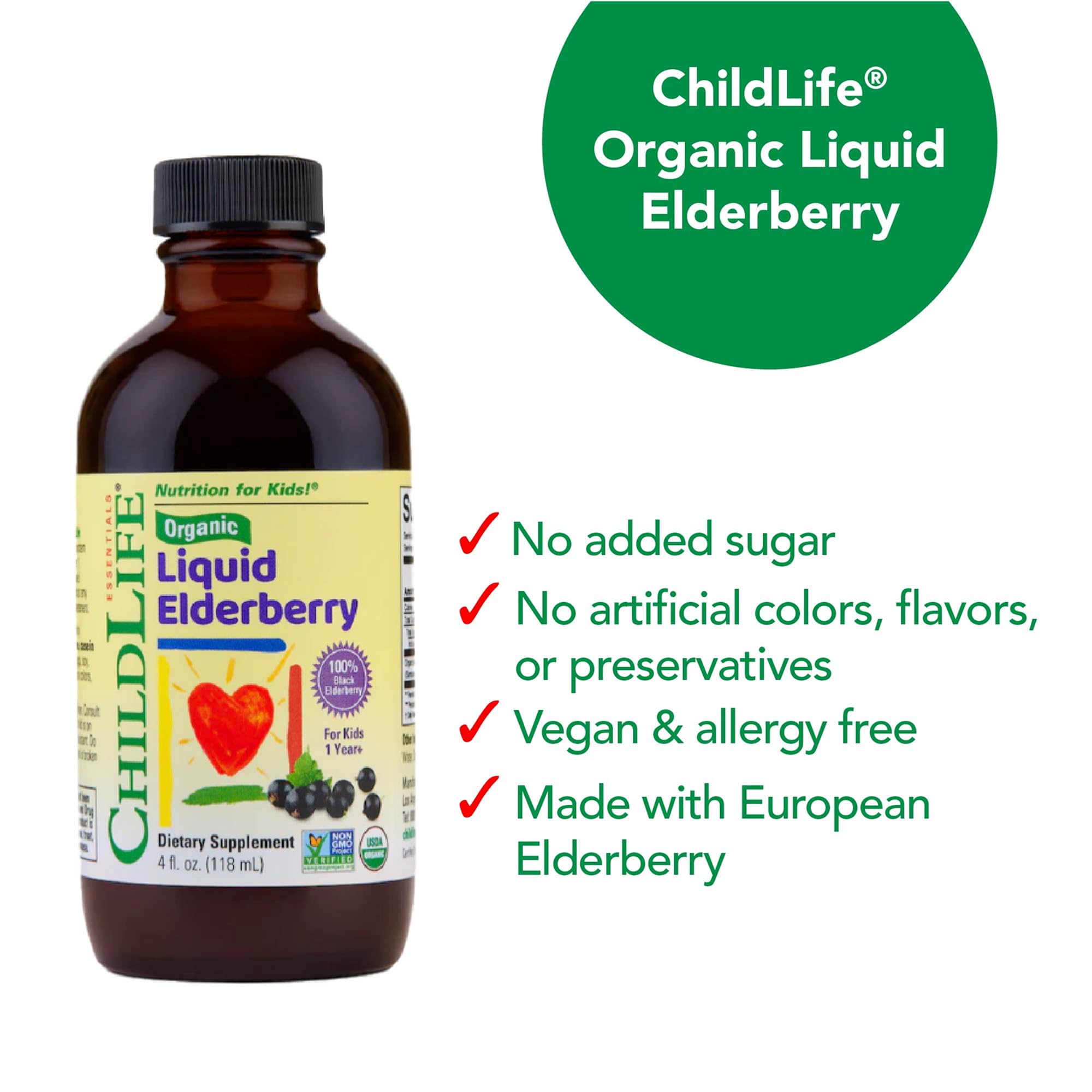CHILDLIFE ESSENTIALS Organic Liquid Elderberry Syrup lifestyle scene