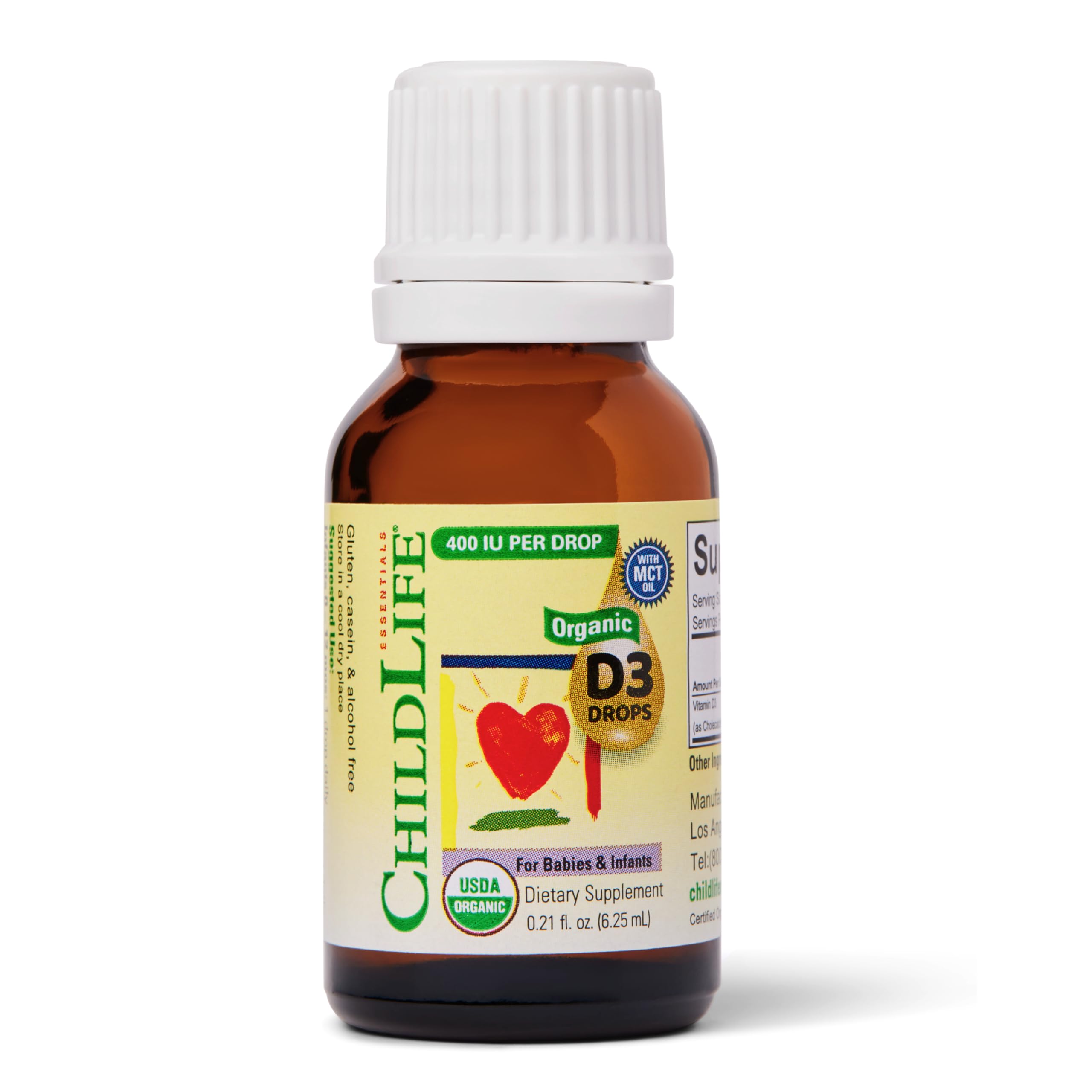 ChildLife Essentials Organic Vitamin D3 Drops 400 IU front view