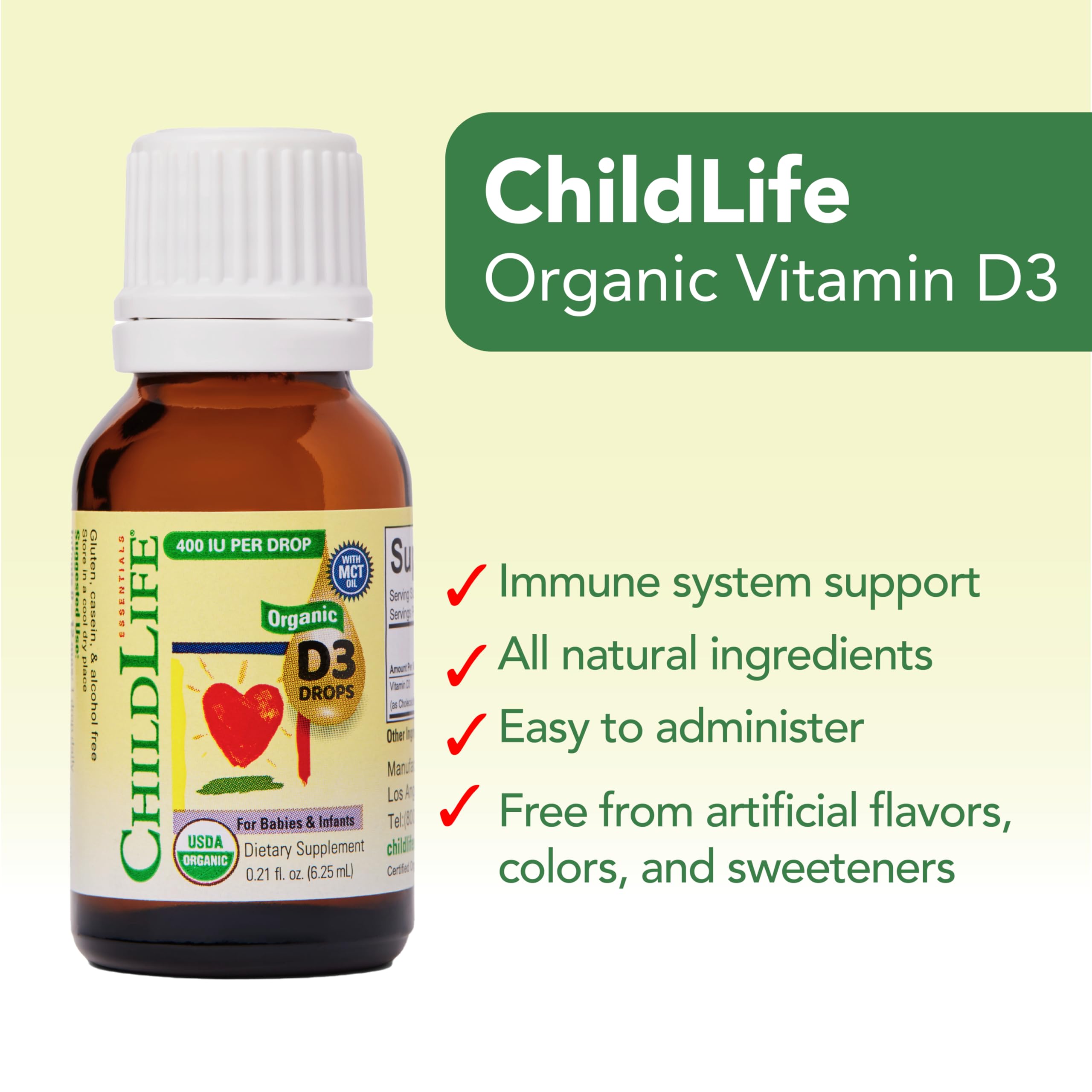 ChildLife Essentials Organic Vitamin D3 Drops 400 IU lifestyle scene