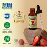 CHILDLIFE ESSENTIALS Vitamin D3 Drops 500 IU bottle side view