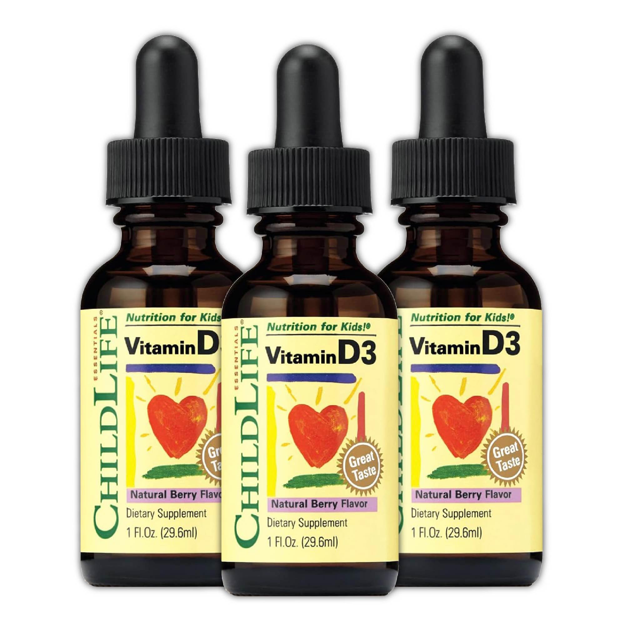 CHILDLIFE ESSENTIALS Vitamin D3 Drops 500 IU front view