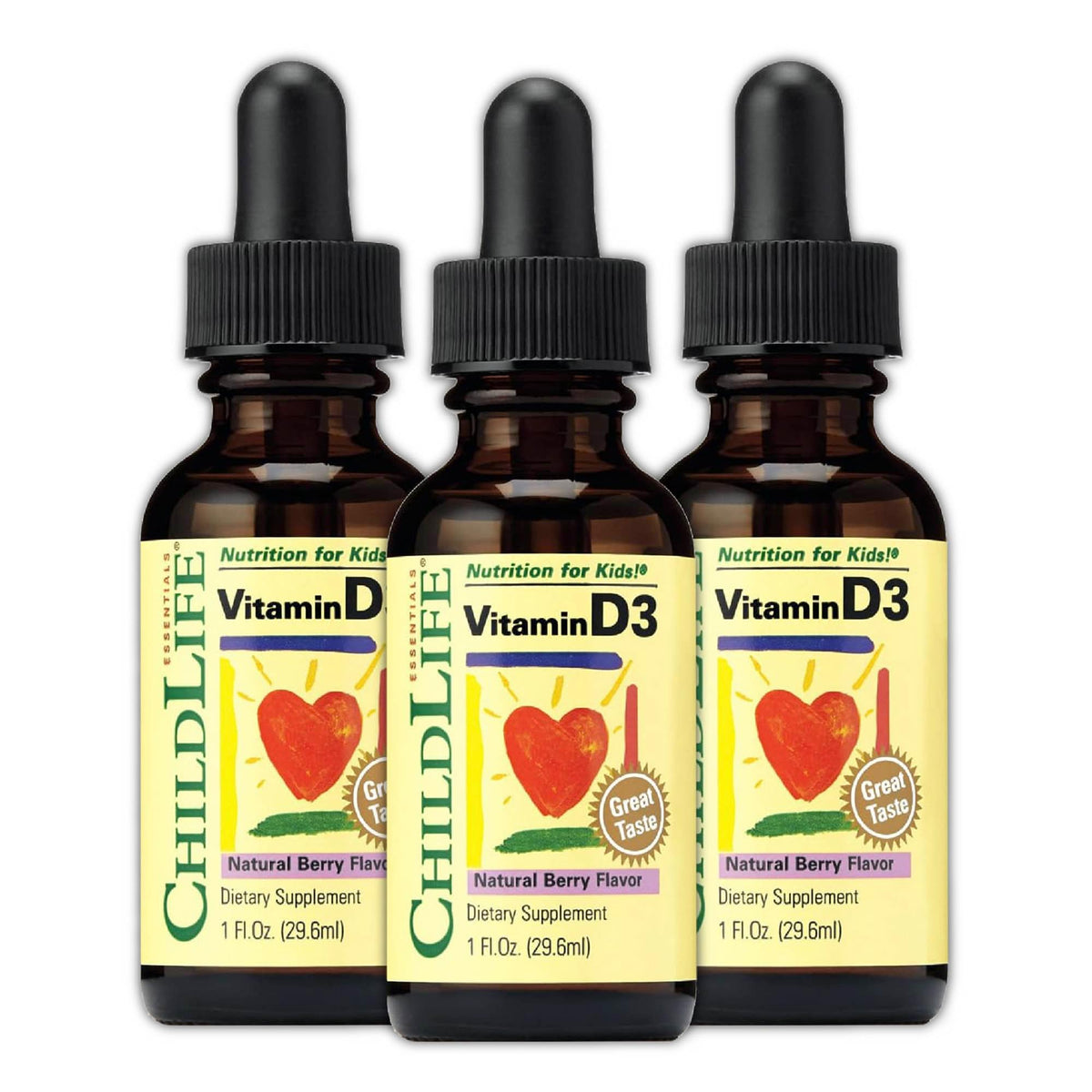 CHILDLIFE ESSENTIALS Vitamin D3 Drops 500 IU front view