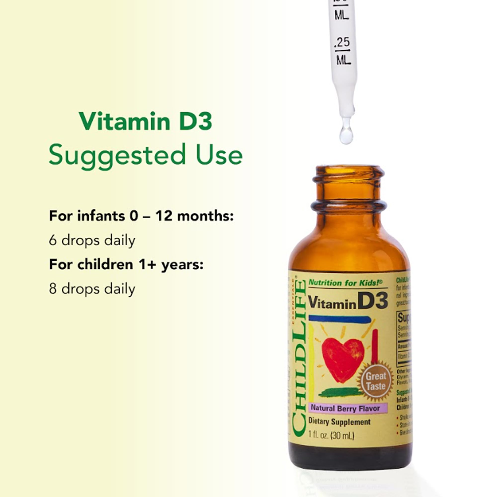 CHILDLIFE ESSENTIALS Vitamin D3 Drops 500 IU lifestyle scene