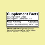 CHILDLIFE ESSENTIALS Vitamin D3 Drops 500 IU packaging