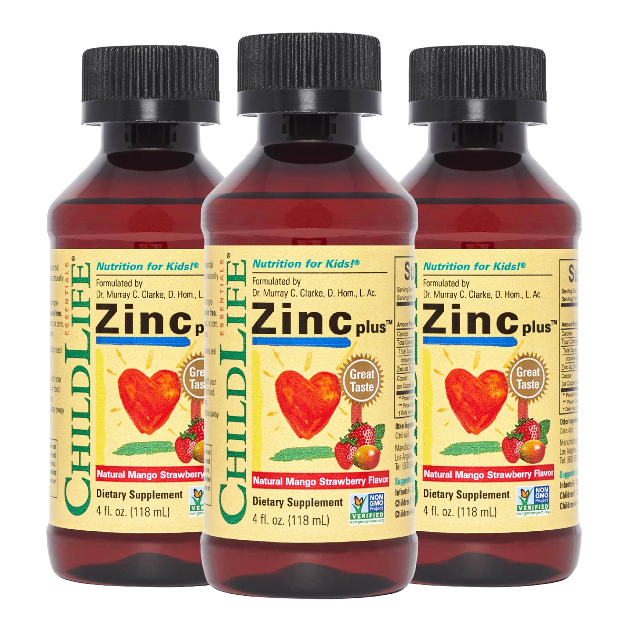 ChildLife Essentials Zinc Plus Liquid Supplement 481g front view