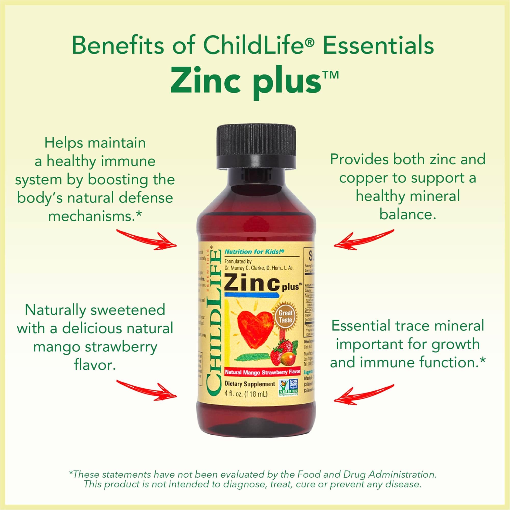 ChildLife Essentials Zinc Plus Liquid Supplement 481g packaging