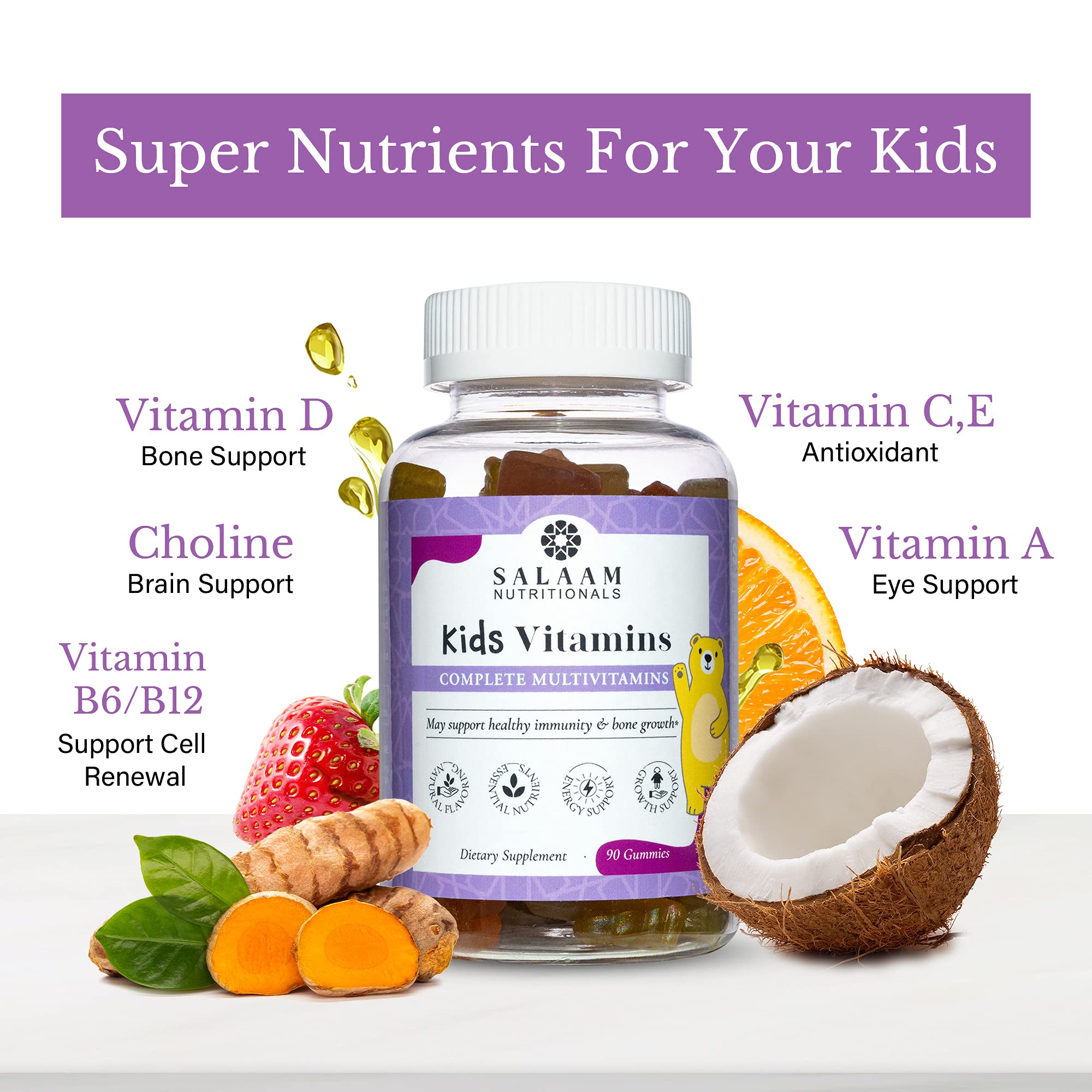 Children enjoying Salaam Nutritionals Kids Multivitamins Gummies