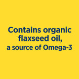 Chloe'C Flaxseed Oil Softgels on a wooden table
