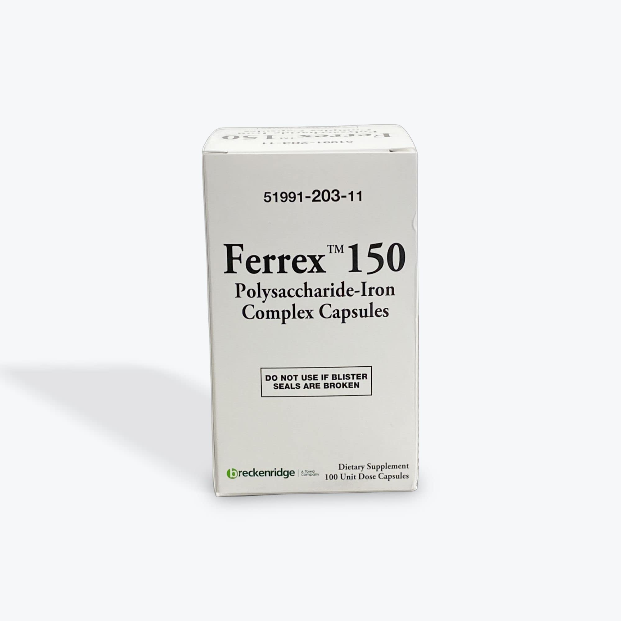 Choice One Ferrex Iron Polysaccharide Complex Capsules 150 mg 100 count