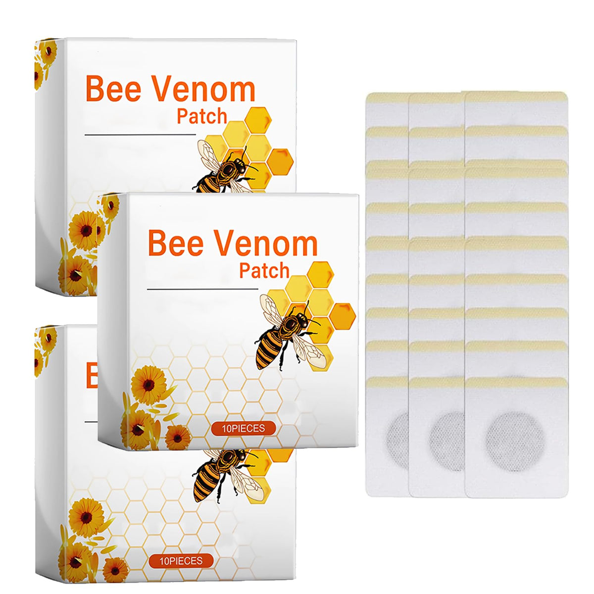 ChomiC Bee Venom Patches packaging front view with 30 patches