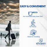 ChoZen Creatine Monohydrate Stick Packs side view showing quantity
