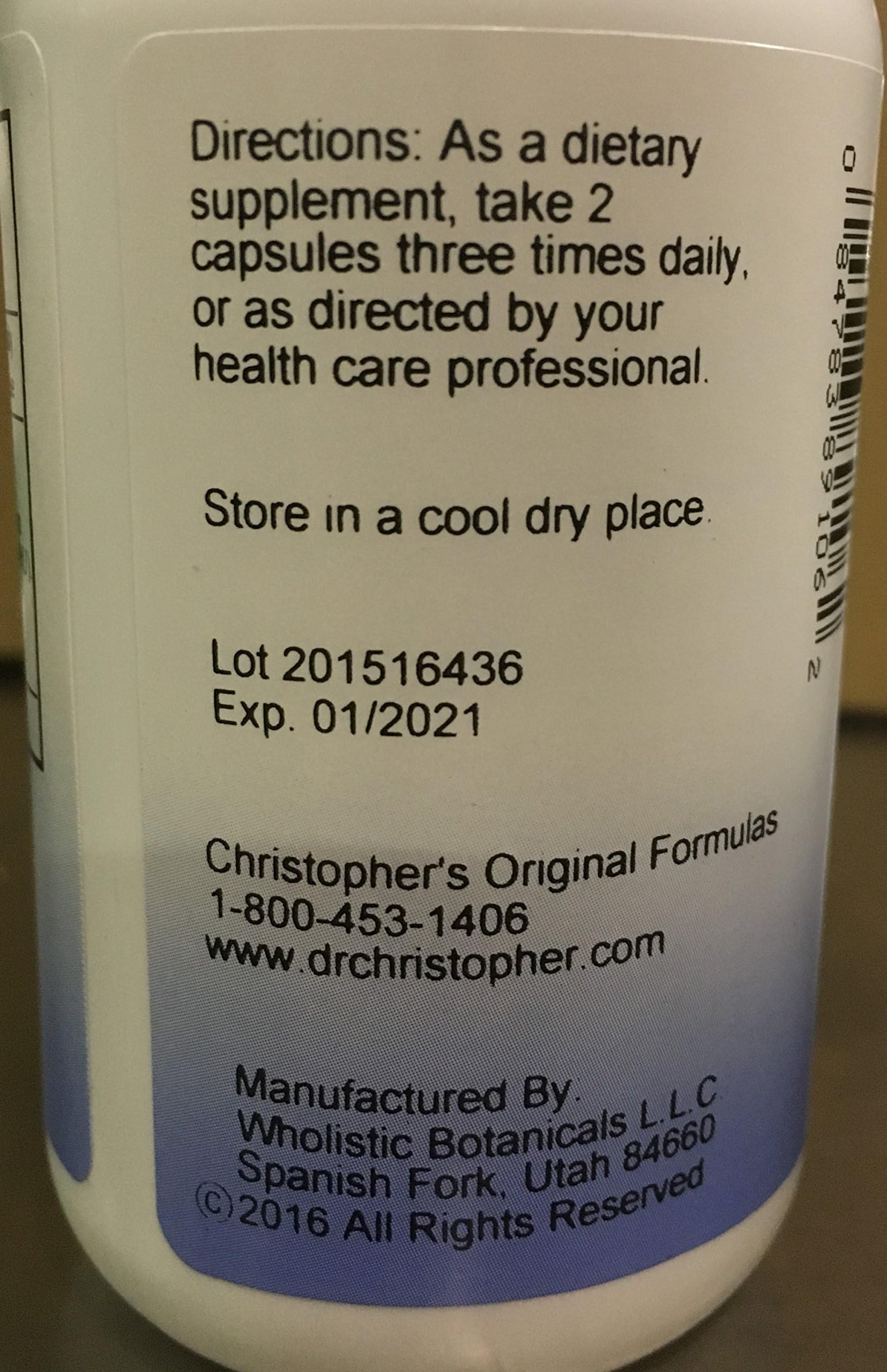 Christopher's Bilberry Eye Supplement side view with packaging