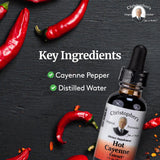 Christopher's Hot Cayenne Extract 1 fl oz bottle side view