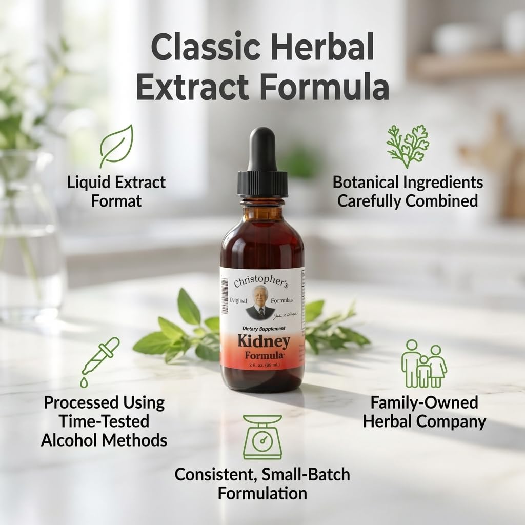 Christopher's Kidney Extract bottle with liquid dropper